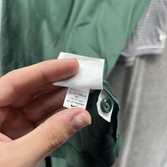 New York Jets Shirt Mens 2XL Green Gray NFL Football Nike Dri Fit Polo - Picture 5 of 12